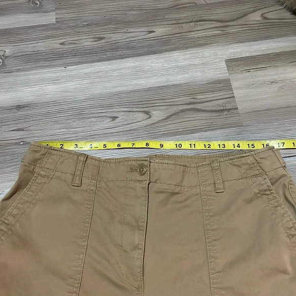 Talbots Patch Pocket Crop Chinos Khaki Tan Straight leg Womens size 14 Neutral - Picture 8 of 14